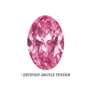 0.51ct 4PP P1 Oval Australian Pink Diamond