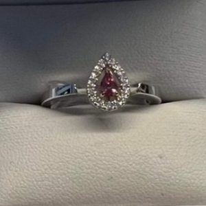 0.15ct 1PP SI1 Vivid Pink Pear Diamond