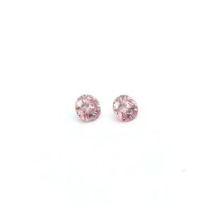 2 = 0.09ct 4-5PP P1 Matched Pair of Round Australian Pink Diamonds