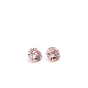 2 = 0.13ct 5P SI Matched Pair Round Pink Diamonds