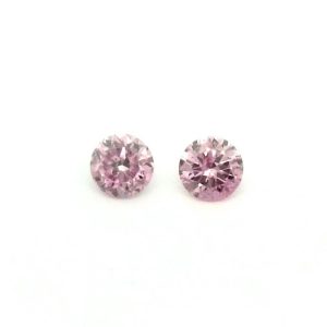 2 = 0.14ct 4-5PP P1 Matched Pair of Round Australian Purple Pink Diamonds