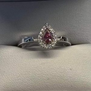 0.15ct 1PP SI1 Vivid Pink Pear Diamond