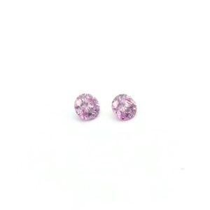 2 = 0.25ct 4PP SI Matched Pair of Round Australian Pink Diamonds