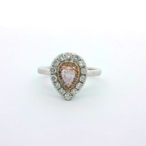 0.31ct VVS Light Pink Diamond Double Halo Ring