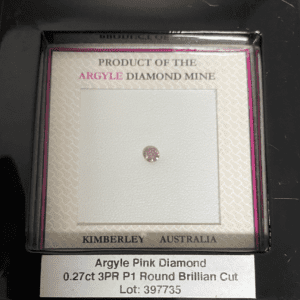 DPD2505129 - 0.27ct 3PR P1 Round Pink Diamond