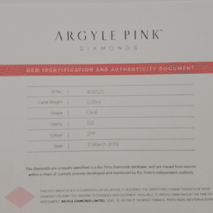 DPD2505136 - 0.26ct 2PP SI Oval Pink Diamond