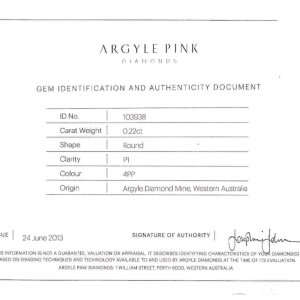 DPD2504122 - 0.22ct 4PP P1 Round Pink Diamond